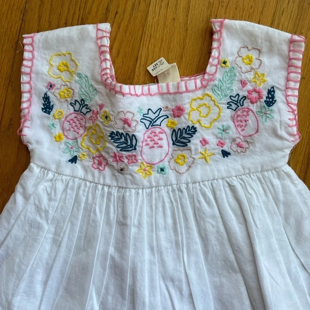 NEW Tucker+Tate Embroidered White Top & Bloomers, sz 9M